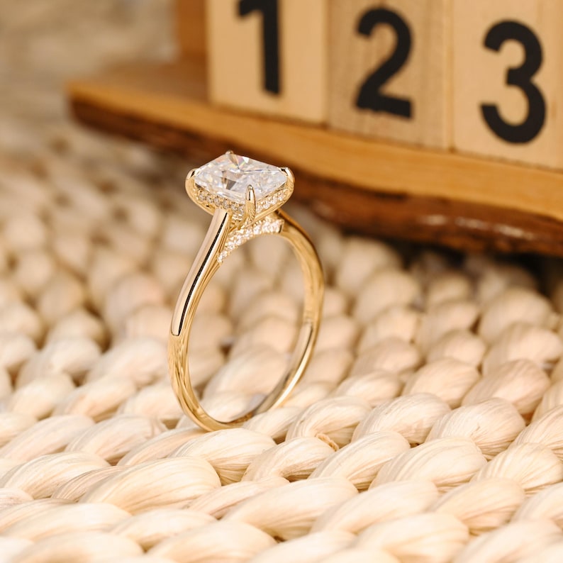 Marquise Cut Cluster Styled Lab Grown Diamond Engagement Ring