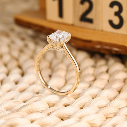 Marquise Cut Cluster Styled Lab Grown Diamond Engagement Ring