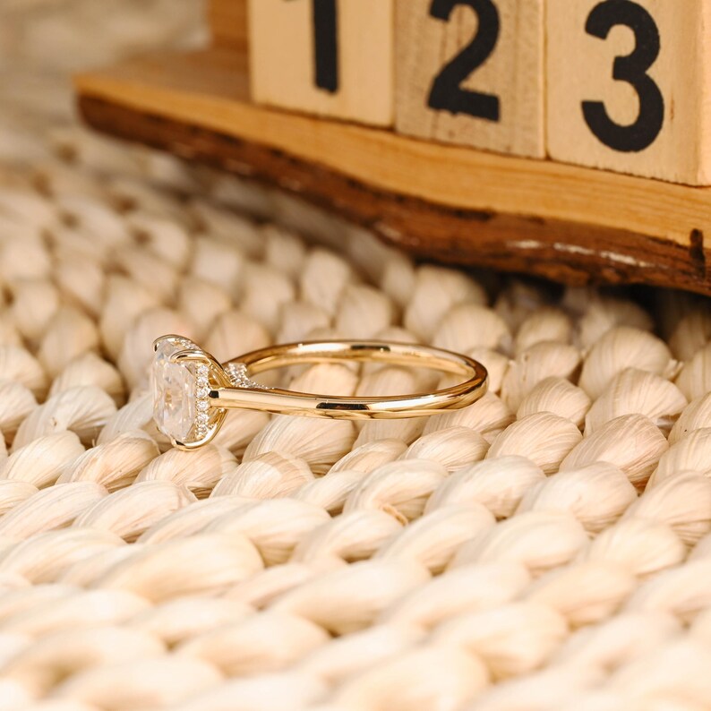 Marquise Cut Cluster Styled Lab Grown Diamond Engagement Ring