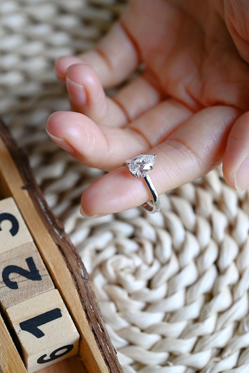 Marquise Cut Cluster Styled Lab Grown Diamond Engagement Ring