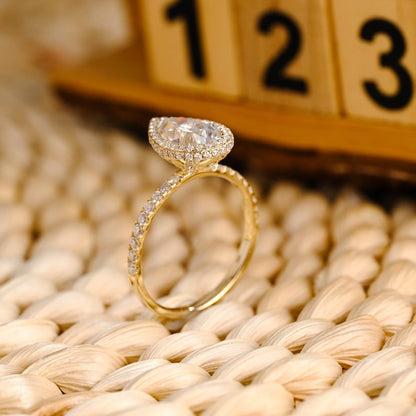 Marquise Cut Cluster Styled Lab Grown Diamond Engagement Ring