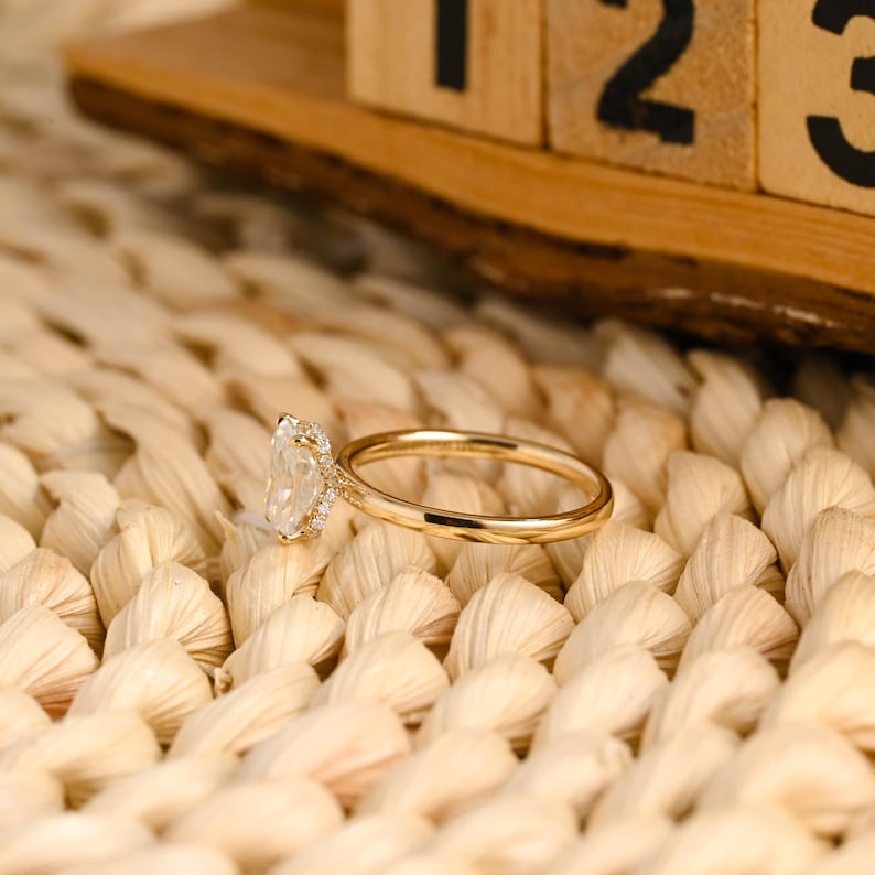 Marquise Cut Cluster Styled Lab Grown Diamond Engagement Ring