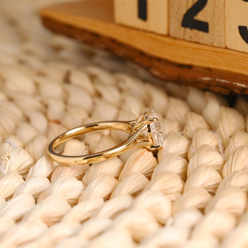 Marquise Cut Cluster Styled Lab Grown Diamond Engagement Ring