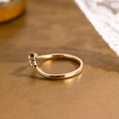 Marquise Cut Cluster Styled Lab Grown Wedding Band