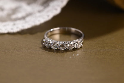 Marquise Cut Cluster Styled Lab Grown Wedding Band