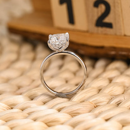 Marquise Cut Cluster Styled Lab Grown Diamond Engagement Ring
