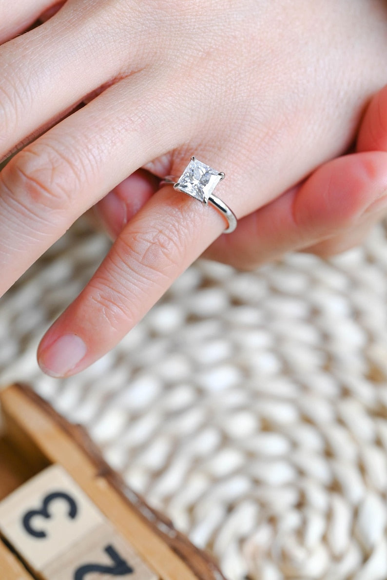 Marquise Cut Cluster Styled Lab Grown Diamond Engagement Ring