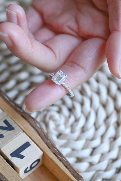 Marquise Cut Cluster Styled Lab Grown Diamond Engagement Ring