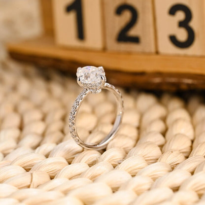 Marquise Cut Cluster Styled Lab Grown Diamond Engagement Ring