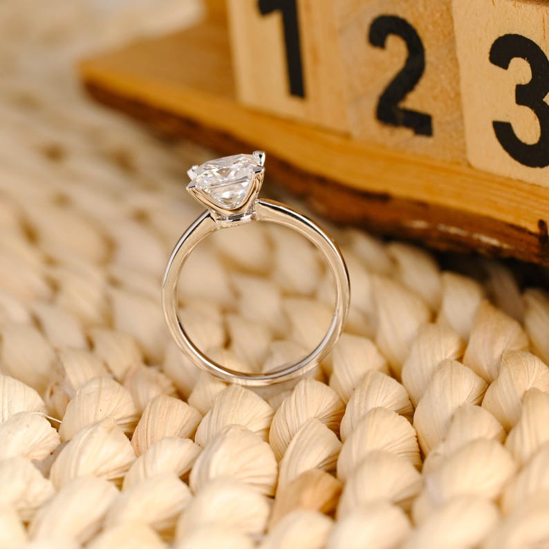 Marquise Cut Cluster Styled Lab Grown Diamond Engagement Ring