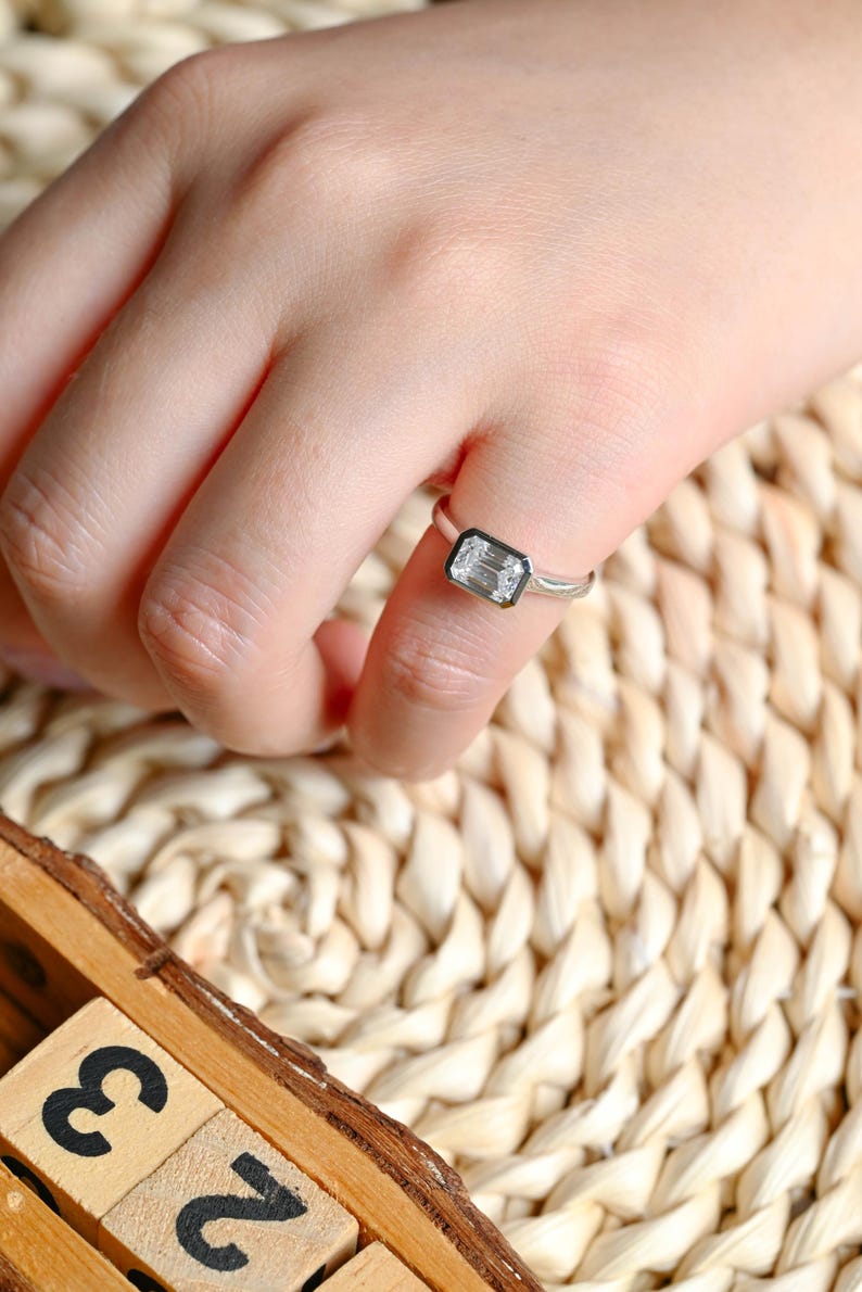 Marquise Cut Cluster Styled Lab Grown Diamond Engagement Ring