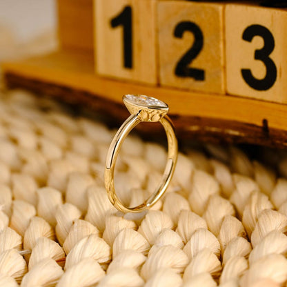 Marquise Cut Cluster Styled Lab Grown Diamond Engagement Ring
