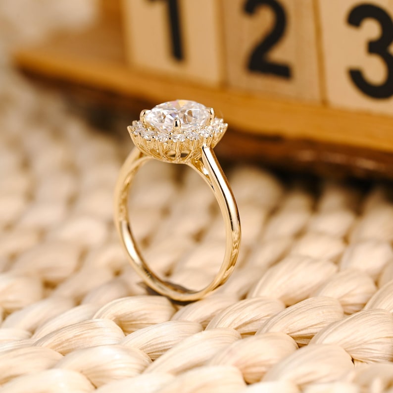 Marquise Cut Cluster Styled Lab Grown Diamond Engagement Ring