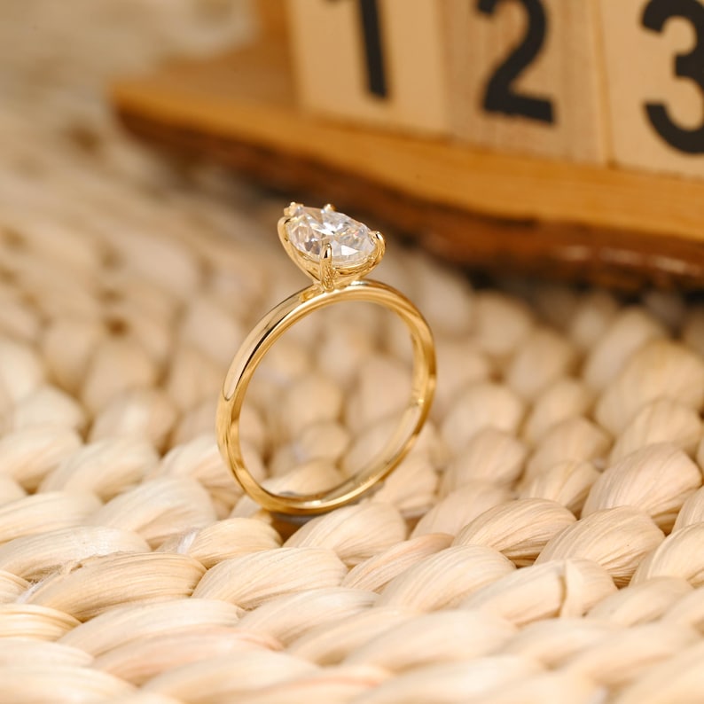 Marquise Cut Cluster Styled Lab Grown Diamond Engagement Ring