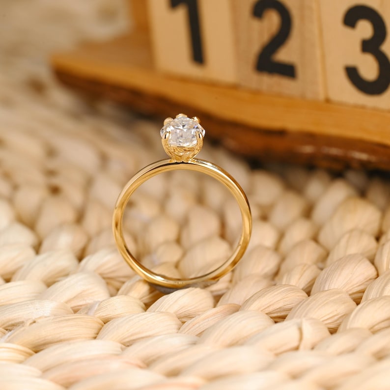 Marquise Cut Cluster Styled Lab Grown Diamond Engagement Ring