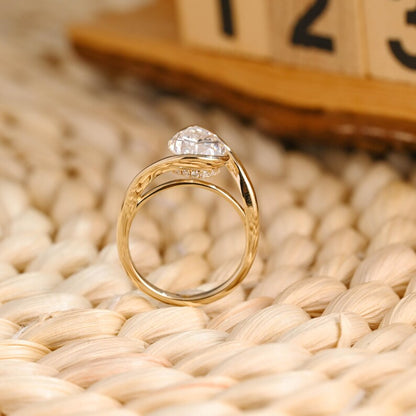 Marquise Cut Cluster Styled Lab Grown Diamond Engagement Ring
