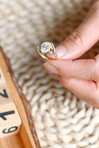 Marquise Cut Cluster Styled Lab Grown Diamond Engagement Ring