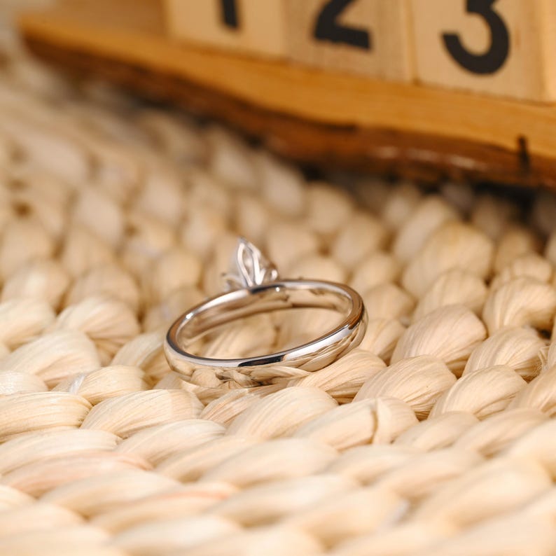 Marquise Cut Cluster Styled Lab Grown Diamond Engagement Ring