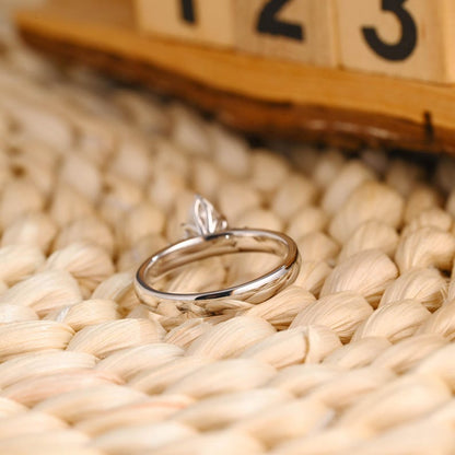Marquise Cut Cluster Styled Lab Grown Diamond Engagement Ring
