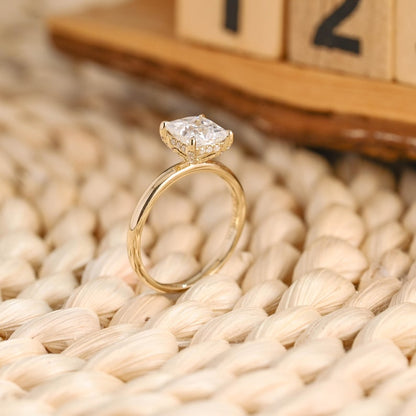 Marquise Cut Cluster Styled Lab Grown Diamond Engagement Ring