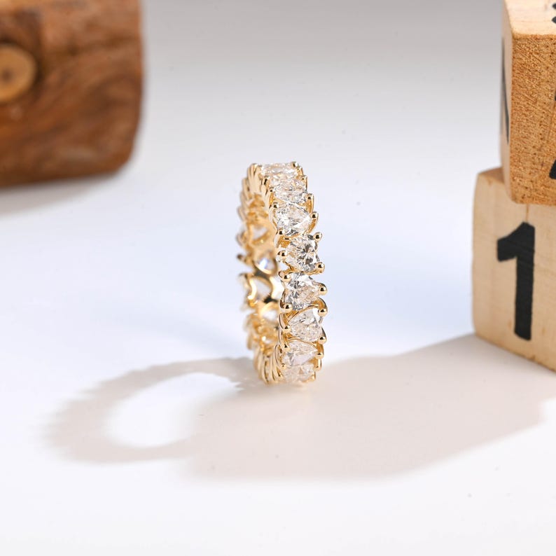 Marquise Cut Cluster Styled Lab Grown Wedding Band