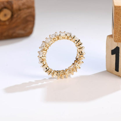 Marquise Cut Cluster Styled Lab Grown Wedding Band