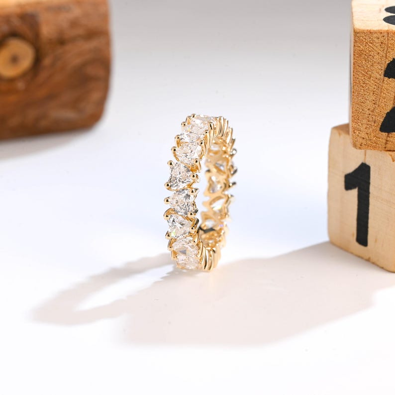 Marquise Cut Cluster Styled Lab Grown Wedding Band