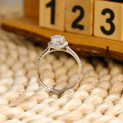 Marquise Cut Cluster Styled Lab Grown Diamond Engagement Ring