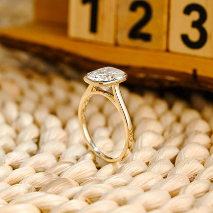 Marquise Cut Cluster Styled Lab Grown Diamond Engagement Ring