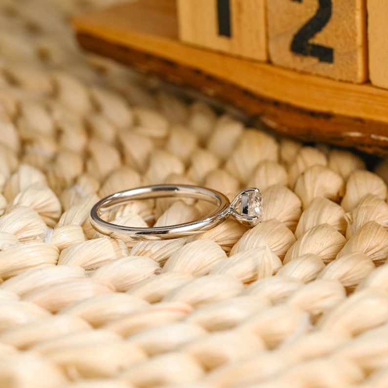 Marquise Cut Cluster Styled Lab Grown Diamond Engagement Ring