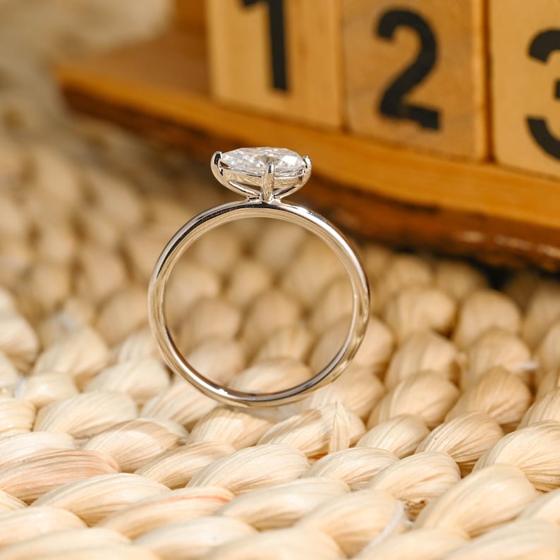 Marquise Cut Cluster Styled Lab Grown Diamond Engagement Ring