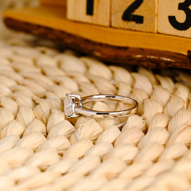 Marquise Cut Cluster Styled Lab Grown Diamond Engagement Ring