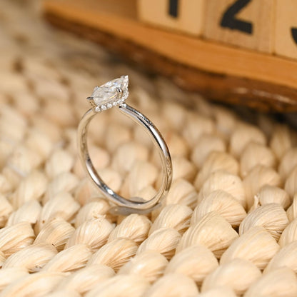 Marquise Cut Cluster Styled Lab Grown Diamond Engagement Ring
