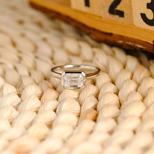 Marquise Cut Cluster Styled Lab Grown Diamond Engagement Ring