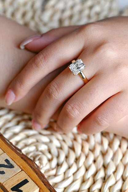 Marquise Cut Cluster Styled Lab Grown Diamond Engagement Ring