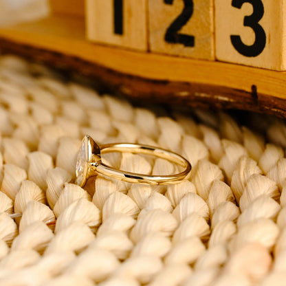 Marquise Cut Cluster Styled Lab Grown Diamond Engagement Ring