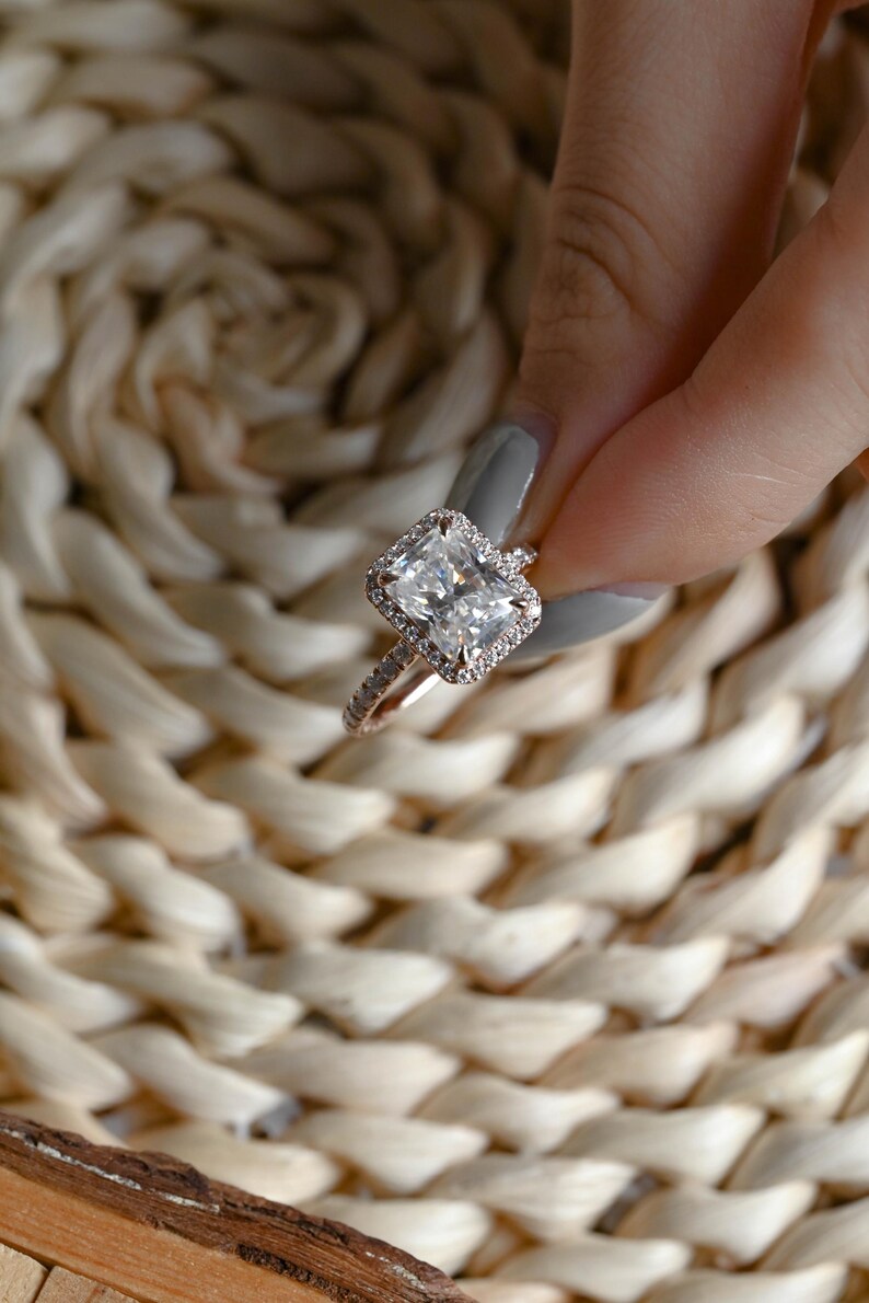 Marquise Cut Cluster Styled Lab Grown Diamond Engagement Ring