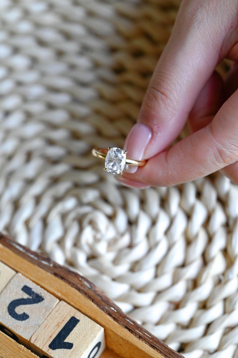 Marquise Cut Cluster Styled Lab Grown Diamond Engagement Ring