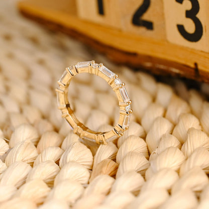 Marquise Cut Cluster Styled Lab Grown Wedding Band