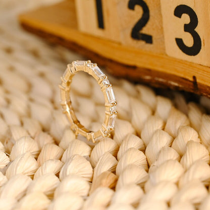 Marquise Cut Cluster Styled Lab Grown Wedding Band