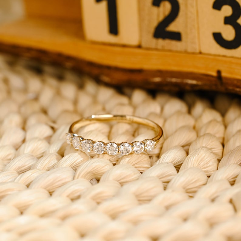 Marquise Cut Cluster Styled Lab Grown Wedding Band