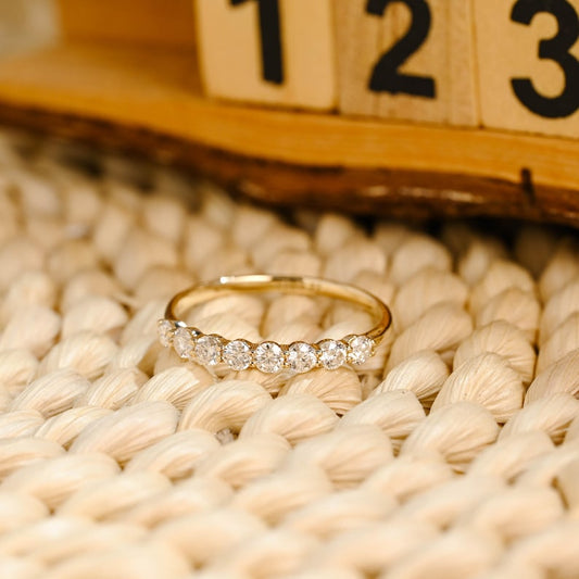 Marquise Cut Cluster Styled Lab Grown Wedding Band