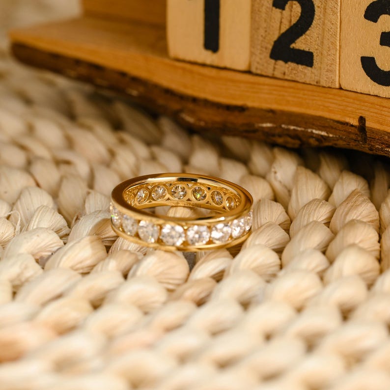 Marquise Cut Cluster Styled Lab Grown Wedding Band