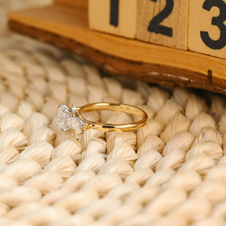 Marquise Cut Cluster Styled Lab Grown Diamond Engagement Ring