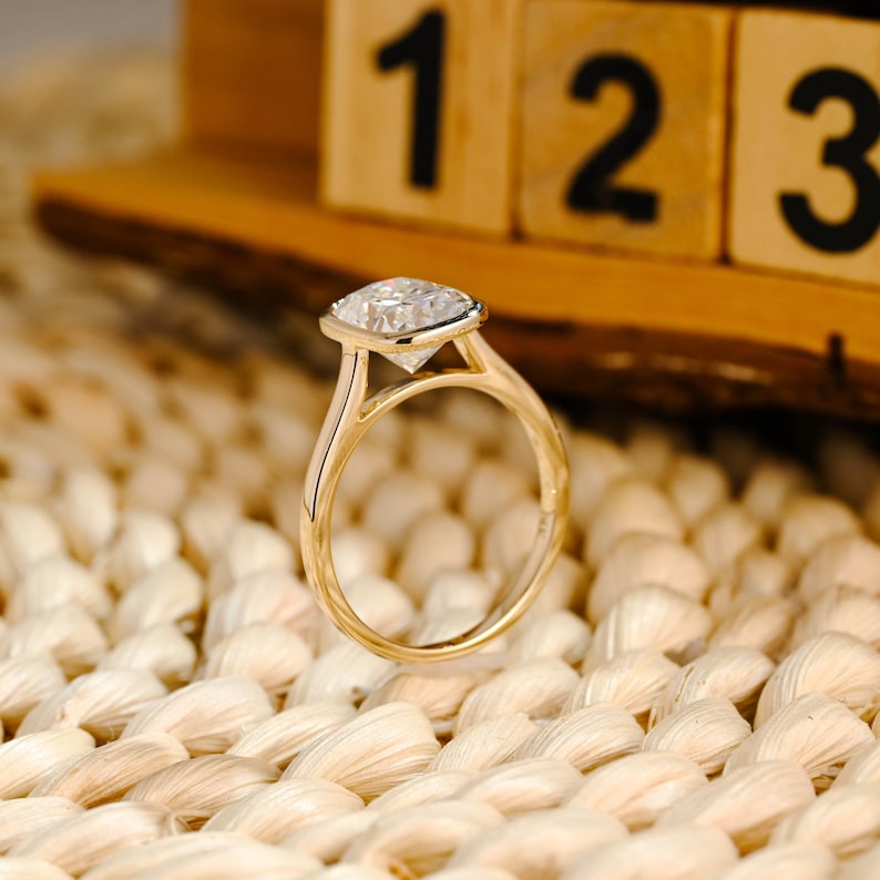 Marquise Cut Cluster Styled Lab Grown Diamond Engagement Ring