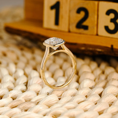 Marquise Cut Cluster Styled Lab Grown Diamond Engagement Ring