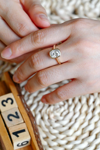 Marquise Cut Cluster Styled Lab Grown Diamond Engagement Ring