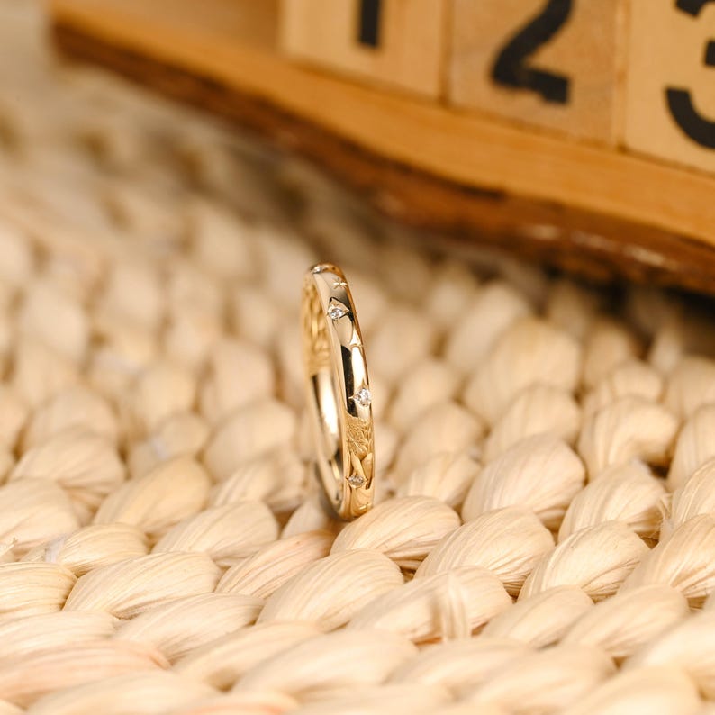 Marquise Cut Cluster Styled Lab Grown Wedding Band