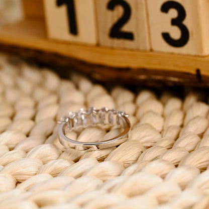 Marquise Cut Cluster Styled Lab Grown Wedding Band
