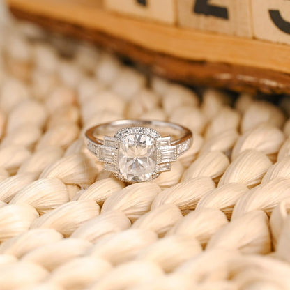 Marquise Cut Cluster Styled Lab Grown Diamond Engagement Ring